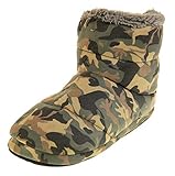  Dunlop Hombre Verde Camuflaje Faux Fur Slipper Boots EU 40/41