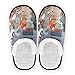 Pantoufles grues de style chinois pour femme - Chaussons amusants pour homme et femme - Chaussons d'intérieur et d'extérieur avec doublure en peluche pelucheuse - M, Chaussons 01, Large