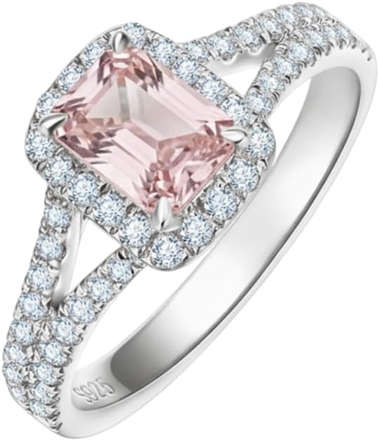 Aihpos Gemstone Rings For Women Vintage Emerald Cut Engagement Rings For Women 10k 14k 18k Gold Birthstone Ring Wedding Ring Anniversary