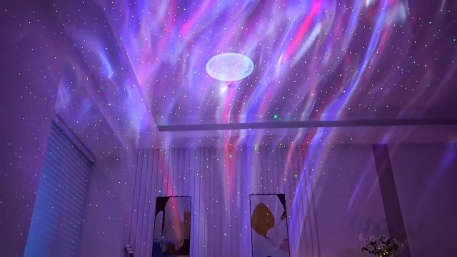 Image of Iceberg Northern Lights Projector, Blue Galaxy Projector with Iceberg Base | 300+ Aurora Effects, 15 White Noise, Bluetooth Speaker, 360 Rotation, Remote Control, Timer, Bedroom Decor