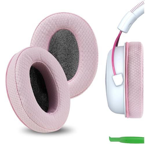 Geekria PRO Extra Thick Mesh Fabric Replacement Ear Pads for HyperX Cloud II/III/Alpha/Flight/Stinger 2/ Core/Revolver S Headphones