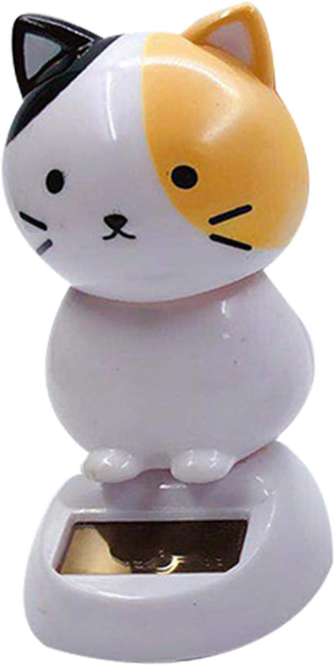 Solar Wobble Figures, Solar Dancing Cat, Bobble Head Cat Ornaments, Innovative Cat Solar Figure Statue Car Dashboard Decorations Ornaments Solar Bobble Head Figures, Solar Power Kits