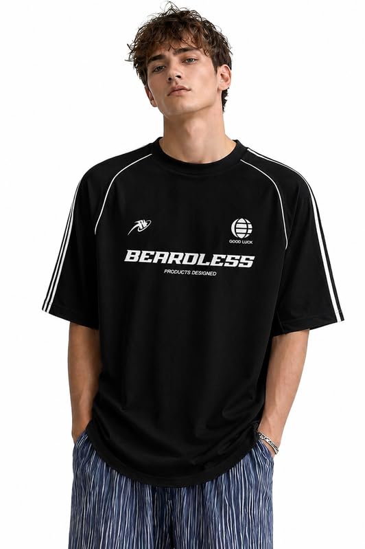Narsingha Dreams Men’s Breadless Printed Polycotton Relax Fit Round Neck T-Shirt | Half Sleeve Solid Casual & Gym Wear Comfortable Regular T-Shirt