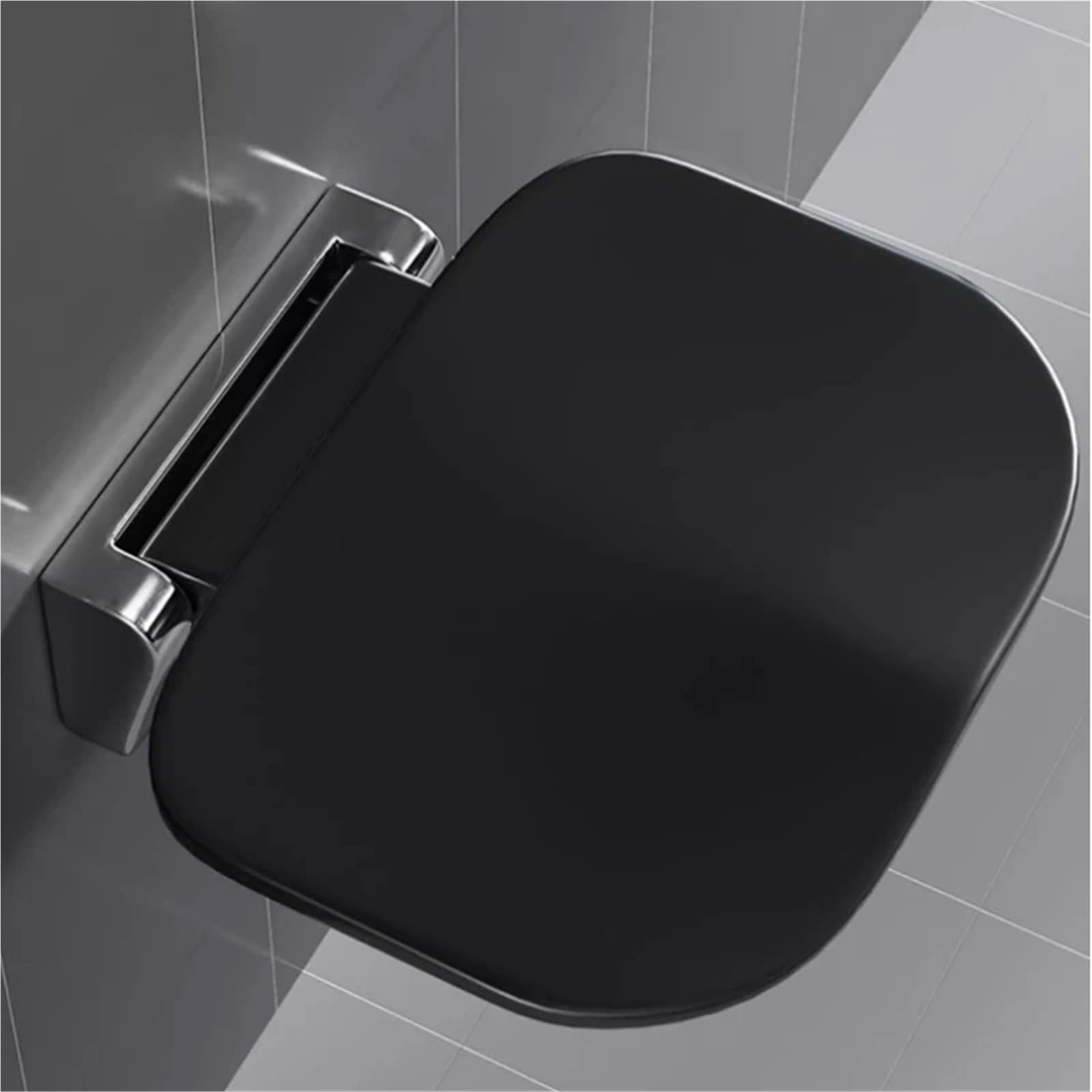 Taburete de baño Plegable Pared, Asiento Ducha Antideslizante con asa, Silla Inodoro Que Ahorra Espacio, Banco Seguridad para Personas Mayores