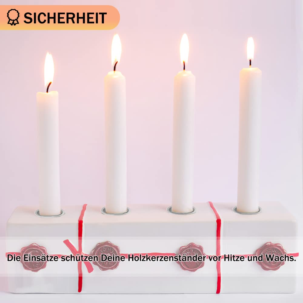 15 Mini Bougeoirs Aluminium - Inserts Bougies Métal Ronds Pour Décoration Table