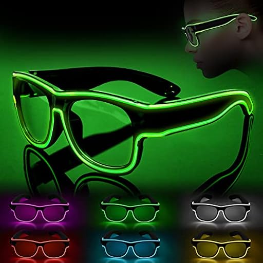 Ainiv Gafas Luminosas Aviador, Gafas de Fiesta para Cumpleaños, Accesorio Divertido, Decoración Happy Birthday, para el partido, cumpleaños, de la graduación, Accesorios para fiesta de Navidad (Verde) | Ya disponible en tu tienda friki favorita! En mundofriki.es!