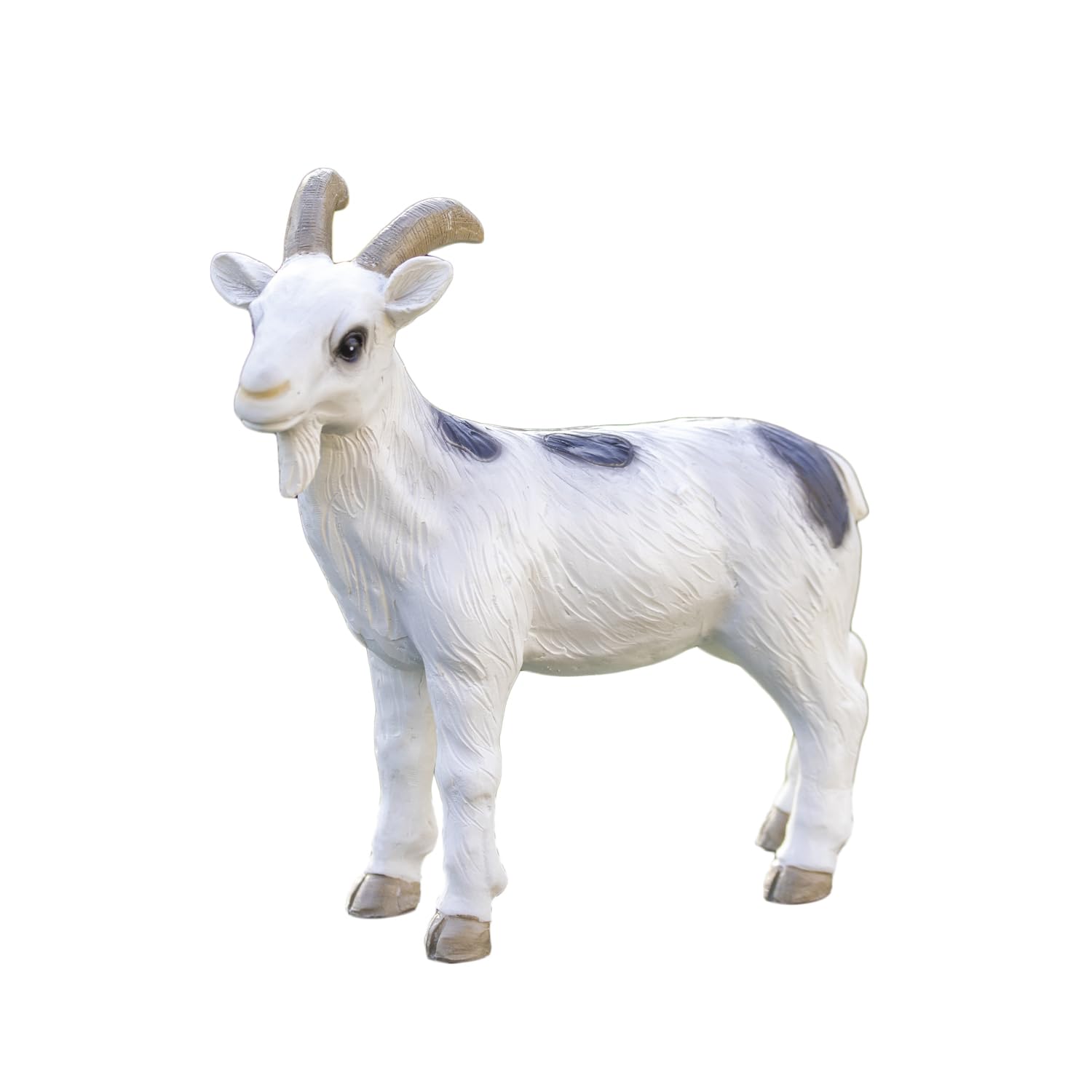 Darthome White Goat Garden Ornament, Resin Standing Decoration, 20Cm, Realistic Coloured Design, Indoor Outdoor Use