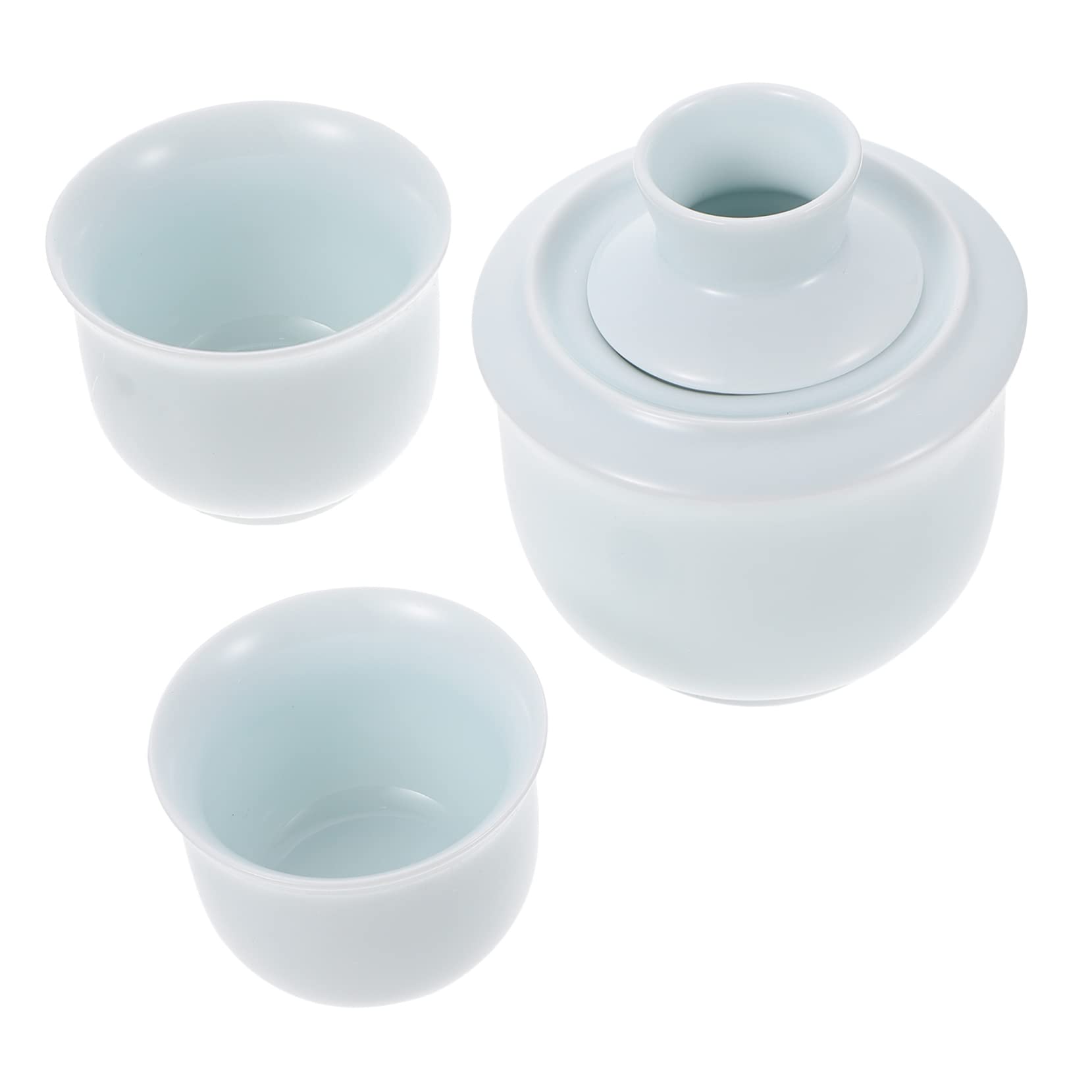 CIYODO 1Set Chinese Style Ceramic Wine Warmer Liquor Use Tools for Home Entertainment for Winter Gatherings and Special Occasions