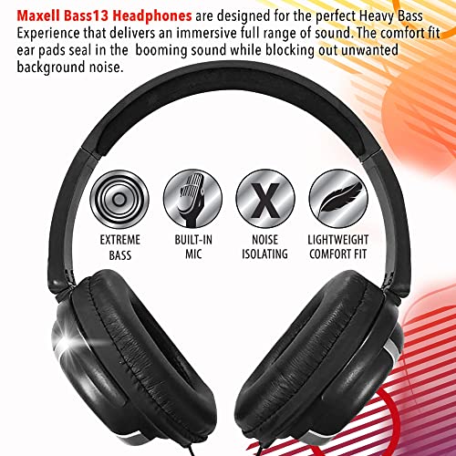 Image of MAX199840 - Maxell Bass 13 Headphone with Mic
