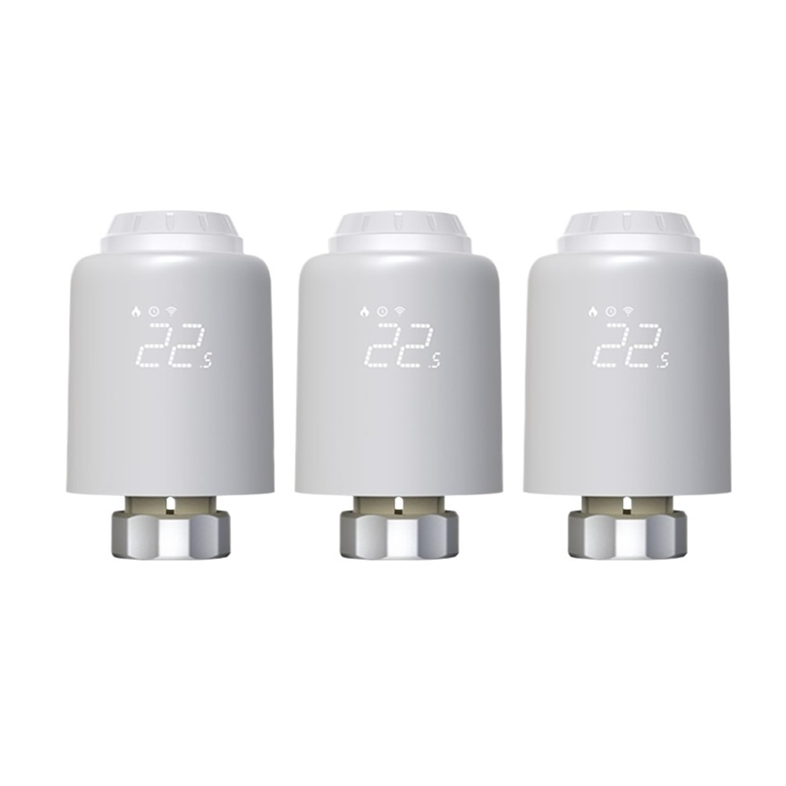Tuya Smart Home WiFi Zawór Grzejnikowy TRV Siłownik Termostatu Grzewczego Programowalny Regulator Temperatury Głos Automatyczna Regulacja(TRV603-3pcs)
