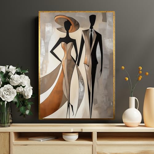 Tableau sur toile couple élégant idée cadeau de mariage originale - 2