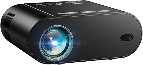 Miniatura 1 de Mini proyector, proyector de video GooDee HD de 1920 x 1080P, proyector de cine al aire libre DLP proyector de cine en casa con trípode y bolsa,
