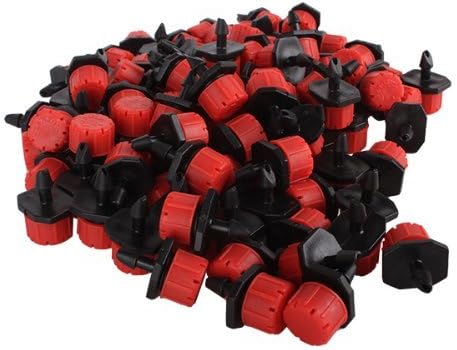 25/50/100 Pcs Adjustable Irrigation Tools Sprinklers Emitter Snaps Drip Dropper System on 1/4" Barb (200 Pcs)