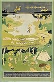 SANS CADRE Herbé ™ Eastern Canada Camping Rjfm- Poster/Reproduction HQ 60x80cm d\'une Affiche Vintage/Ancienne