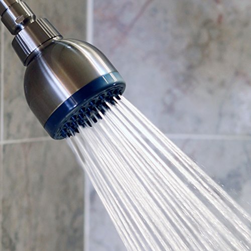Aqua Elegante High Pressure Showerhead Brushed Nickel - Best Wall Mount, Bathroom, Rv Shower Head For Low Flow Showers, 2.5 Gpm - Brushed Nickel #TOP5
