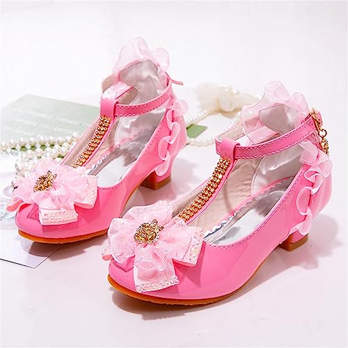 Girls High Heeled Leather Shoes Dress Shoes Big Children Performance Shoes Shoes3