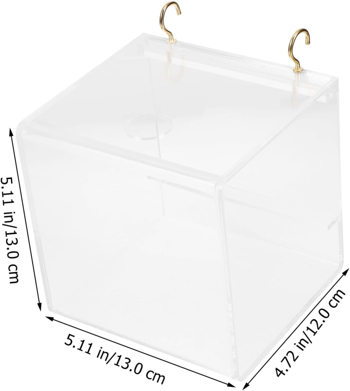 Kisangel 2pcs Bird Cage Mounted Bathtub Budgerigar Cube Bird Bath Box for Parakeets Canaries