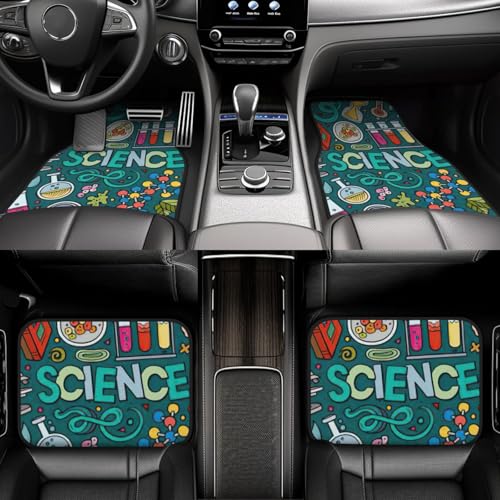 Alfombrillas para auto universales con diseño animado pack de 4 piezas impermeables 6