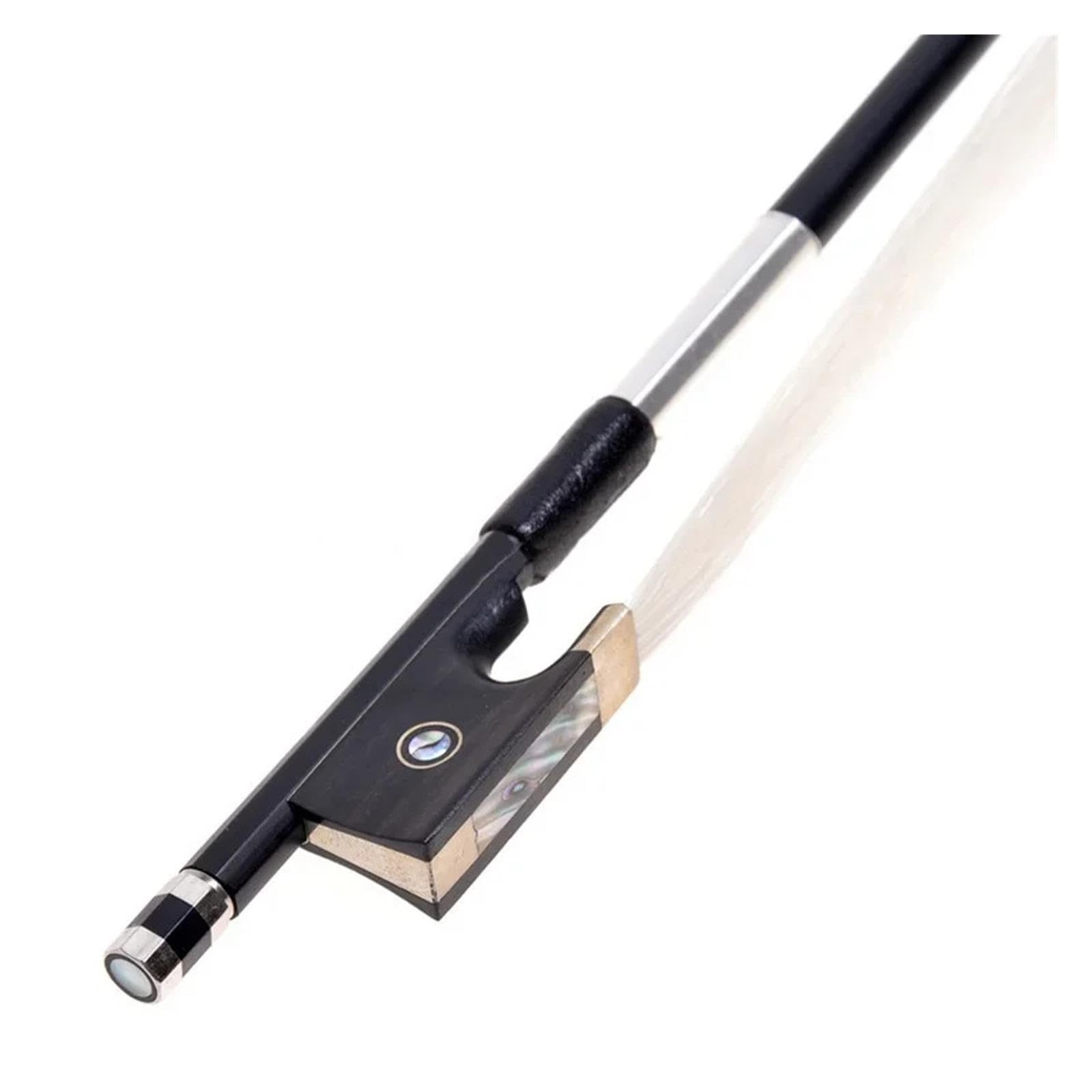 Archet de violon en fibre de carbone noir 4/4-1/8 hausse en ébène