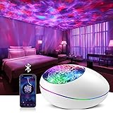 ⏲Meer-wellen-Sternenhimmel Projektor mit Timer – genießen Sie den Kinder-Nachtlichtprojektor die ganze Nacht oder den Timer wird Ihr Galaxie-Raumlichtprojektor in 2 oder 4 Stunden stoppen, wenn Sie in einen ruhigen Schlaf gefallen sind. Sie können alle Einstellungen einfach per Fernbedienung ändern. Ideal zum einfachen Anpassen von Lautstärke und Musik.