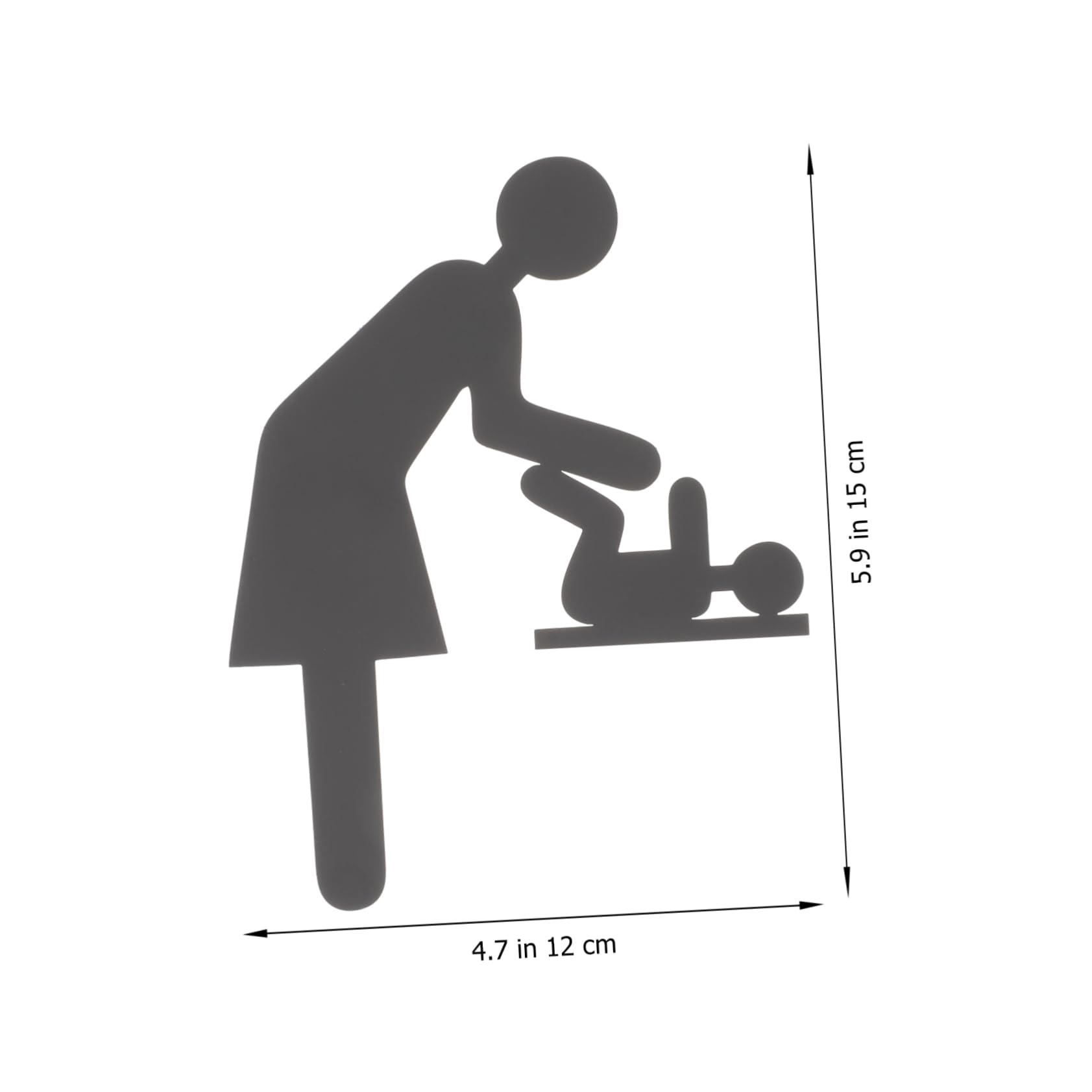 Toddmomy 4piezas Cartel De Señalización De Baño Para Bebés Inoxidable Identificación Clara Para Aseos Accesorio Para Hogares Hoteles y Comercios