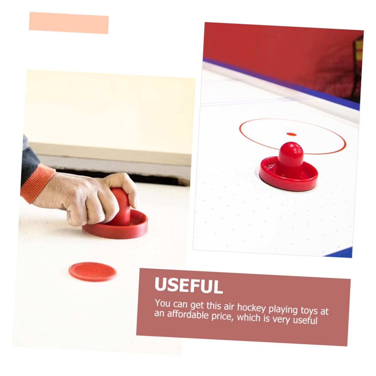 VANZACK 2sets Dischi Per Air Hockey Accessori Per Gioco Da Tavolo Plastica Feltro Palle Rosse Da Perfetti Per Sostituire Dischi Usurati e Perdita Di Palle