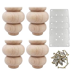 Btibpse Elegance Holz-Möbelfüße 4er Set