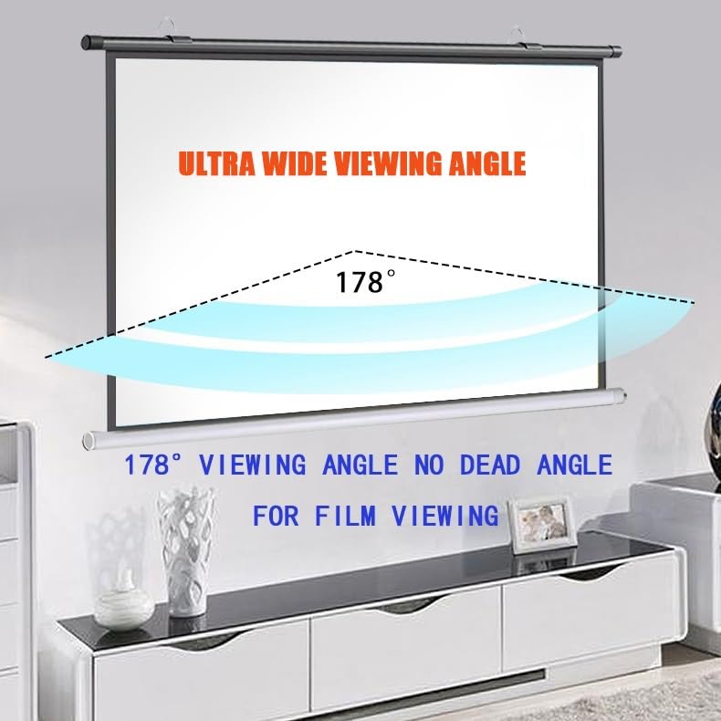 Pantalla de proyección HD 4K retráctil de 60 pulgadas 16:9 miniatura 4