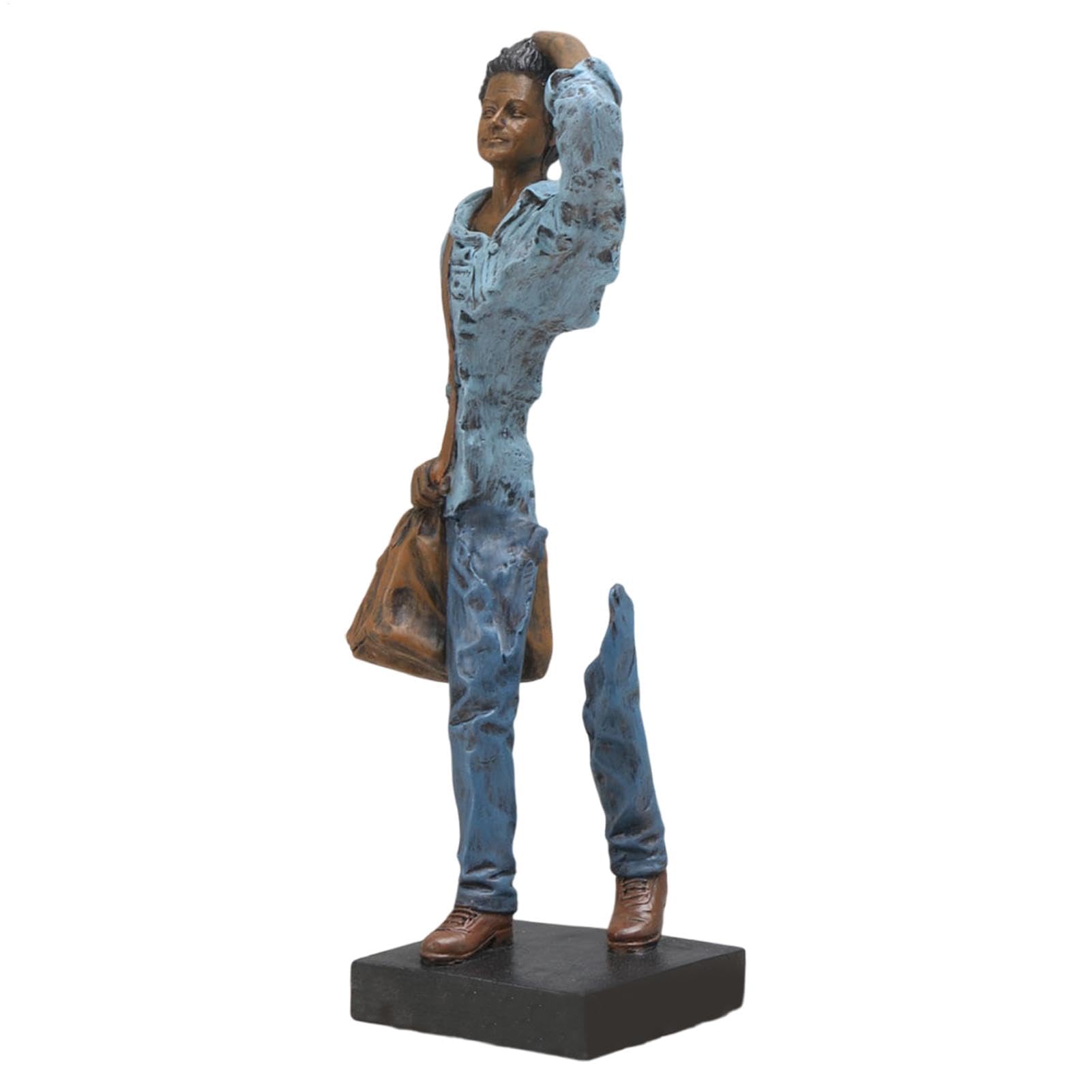 Estatua de hombre de pie, escultura abstracta de resina, figura decorativa de hombre, escultura de decoración del hogar, figura de mesa de café, figura coleccionable abstracta, estatua de resina