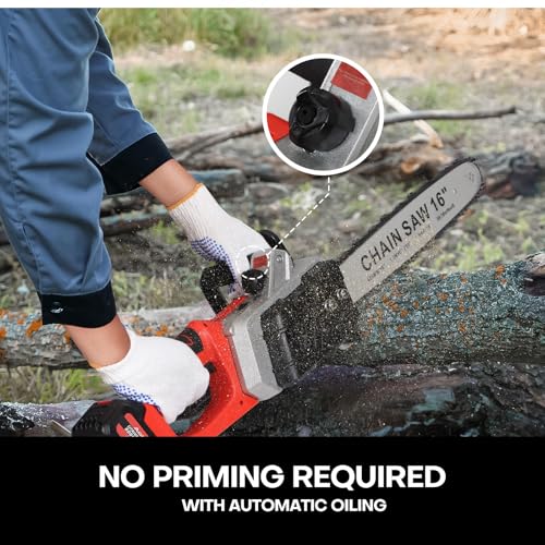 Panana Aokaidun Chainsaw 16 Inch Cordless Electric Chainsaw with 2 Battery and Charger Security Lock Quick Charge Handheld Small Chain Saw for Wood Cutting Tree Branch 6 Panana Aokaidun Chainsaw 16 Inch Cordless Electric Chainsaw with 2 Battery and Charger Security Lock Quick Charge Handheld Small Chain Saw for Wood Cutting Tree Branch - Image 6