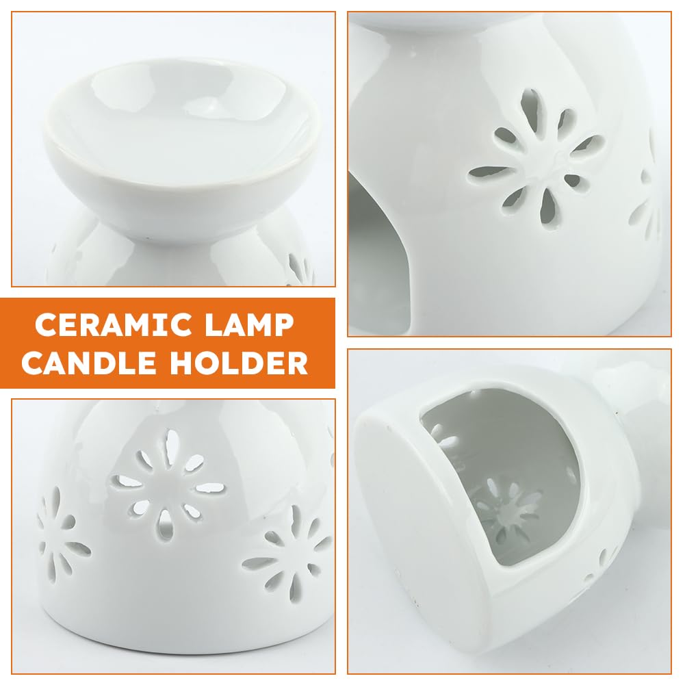 Keramik-Teelichthalter mit Kerzenlöffel, Duftlampe für ätherische Öle, Duftkerze, Duftzerstäuber, Teelicht-Wachswärmer für Heimdekoration, Weihnachten, Einweihungsgeschenk