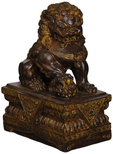 Estatua Asiática León Guardián Chino Macho 9 pulgadas