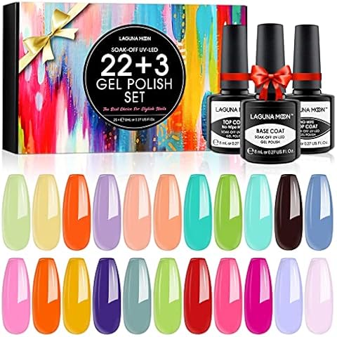 Lagunamoon 25 Pcs UV LED Esmalte Semipermanente Cover