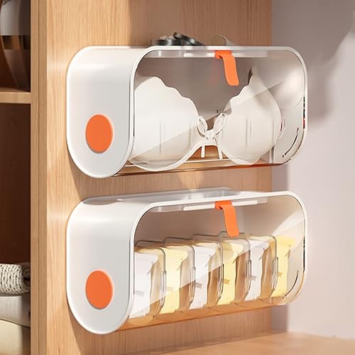 Miniatura 3 de Angoily Organizador de calcetines de almacenamiento para ropa interior montado en la pared para ahorrar espacio para el hogar