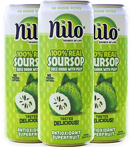 NILO SOURSOP GRAVIOLA GUANABANA JUICE 100% NATURAL, 10.8 oz (Pack of 12)