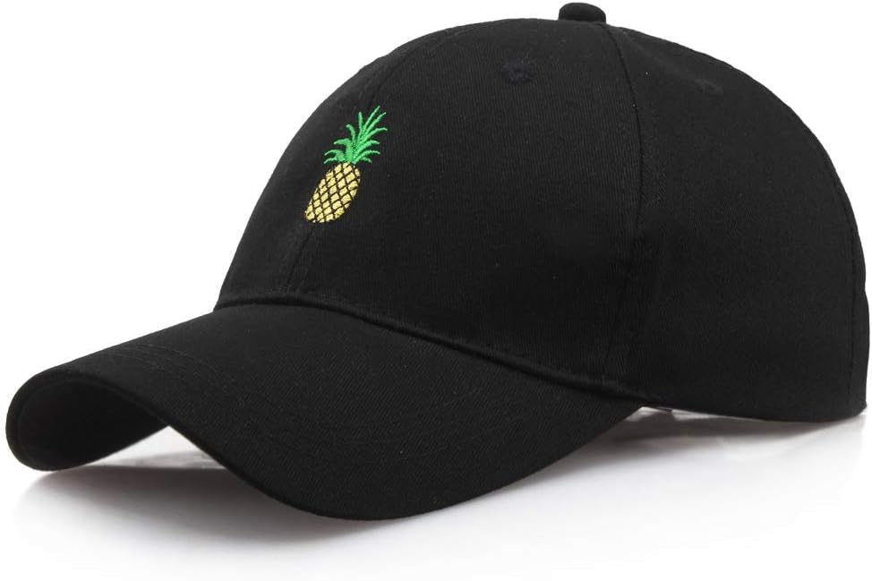BSMTEBN Pineapple Hat Adjustable Unisex Baseball Cap Summer Embroidered Dad Hat Washed Distressed Cotton Baseball Caps