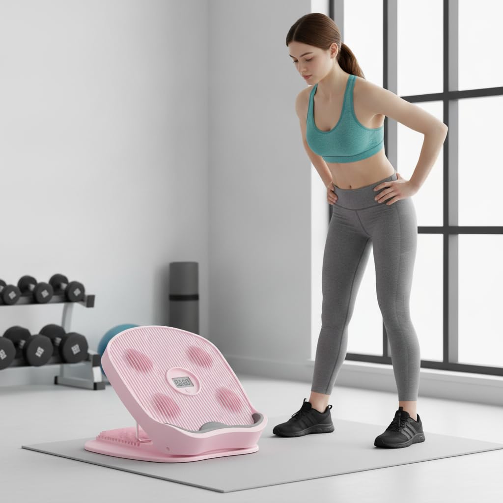 F Fityle Ejercicio para Estirar Pantorrillas con Temporizador Digital y Base Estable para Relajar los y Tendones en el Gimnasio y Casa, color to 4, style to 4, Azul