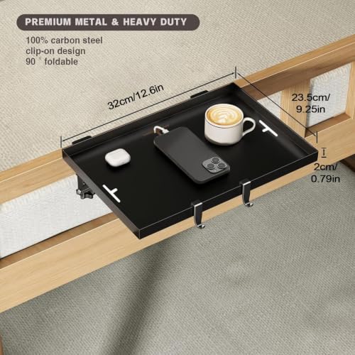 Tablette de lit rabattable et pliante pour smartphone et lunettes - 6