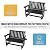 Mosbrisa Poly Lumber Patio Glider, Durable HIPS Material, Weather-Resistant Swing Bench for Outdoor Porch Garden (Black, 2-Seater)