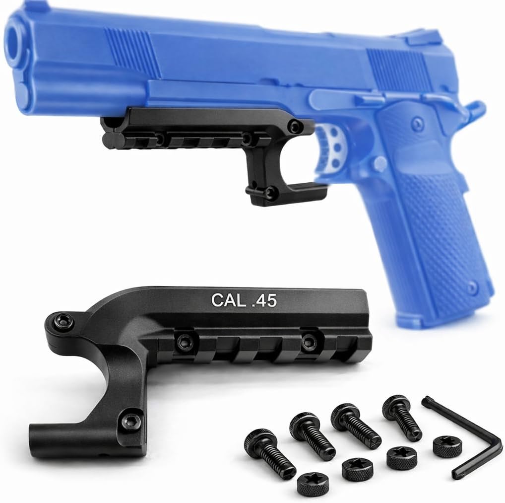 Gotical M1911 Picatinny Rail Mount for Hunting Shooting | 1911 Rail Adapter Strong Grips (Black)