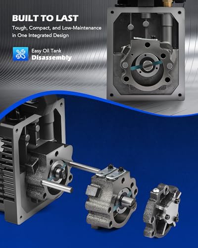 Image of Orion Motor Tech Vacuum Pump 5 CFM Gray | 2 Stage A2L 5 CFM 1 /2 HP Sparkless Ignition Proof Vacuum Pump for R1234yf R32 R134a R22 R410A w 1.5 Micron Ultimate Vacuum