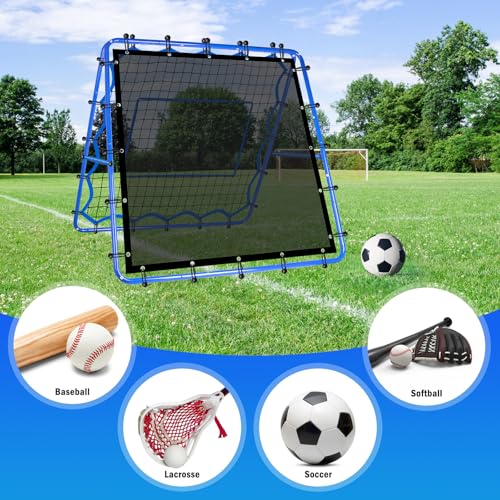 Image of Volleyball Baseball Rebounder Net, Softball Rebounder Pitchback Net Quick Adjustments, Quick Adjustments Lacrosse Bounce Back Practice Equipment, Ideal for Outdoor Indoor and Backyard Training