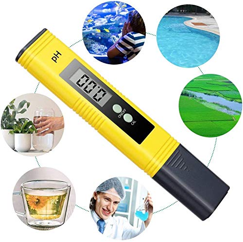 KWODE Digital PH Meter,Water Quality Tester Pen with 0-14 PH Measurement Range ATC 0.01 PH High Accuracy for Household Drinking, Pool and Aquarium Water