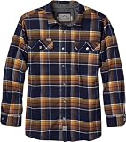 Legendary Whitetails Men'S Performance Stretch Plaid Flannel Long Sleeve Snap Down Shirt Moisture Wicking Quick Dry, Grinnell Plaid, Medium
