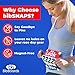 bibSNAPS Race Bib Clips - Safety Lock Fasteners - Secures Running, Marathon, Cycling, and Event Numbers, Non Magnetic, Easy to Use, Soft & Reusable, Replacement for Pins & Magnets - Plain White (4pcs)