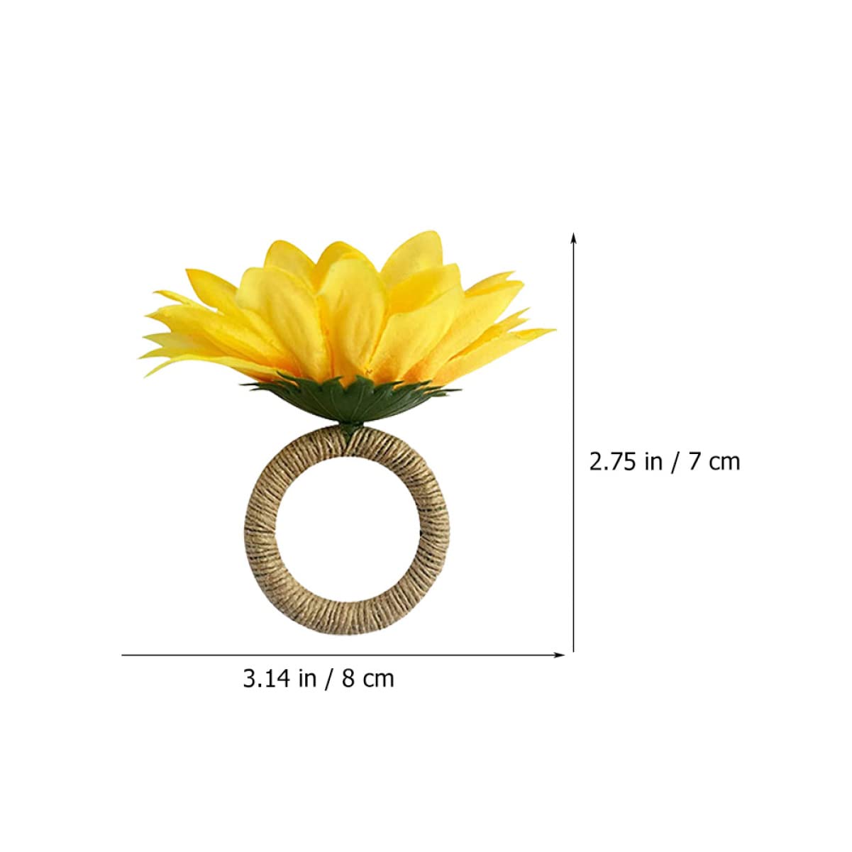 Angoily 18stücke Künstliche Sonnenblumen Serviettenringe Dekoration Für Festlichkeiten Hochzeiten Und Familienfeiern Für Tischarrangements Und Besondere Anlässe
