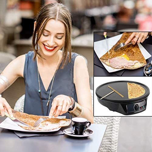 Sotech - Crepe-Maker, Crepe-Maschine, Große Platte, Material: Aluminium und Bakelit, Watt: 1000 W – Bild 8