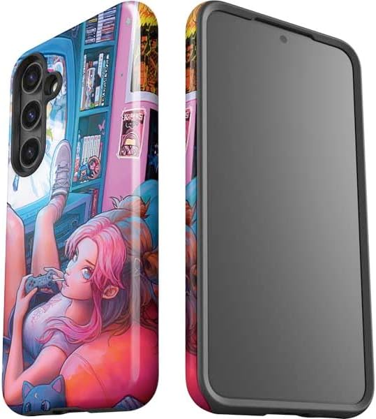 Skinit Impact Phone Case Compatible with Galaxy S24 Plus - Officially Licensed Pink Hair Anime Gamer Girl by Ivy Dolamore Design