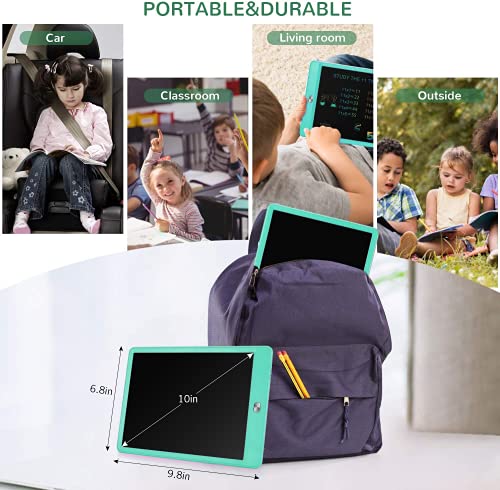 Tekfun Kids Toys 10Inch Lcd Writing Tablet, Zero Mess Coloring Doodle Board Drawing Board For Toddlers, Travel Games Educational Toys Birthday For 3 4 5 6 7 Year Old Girls Boys (Green) #TOP4