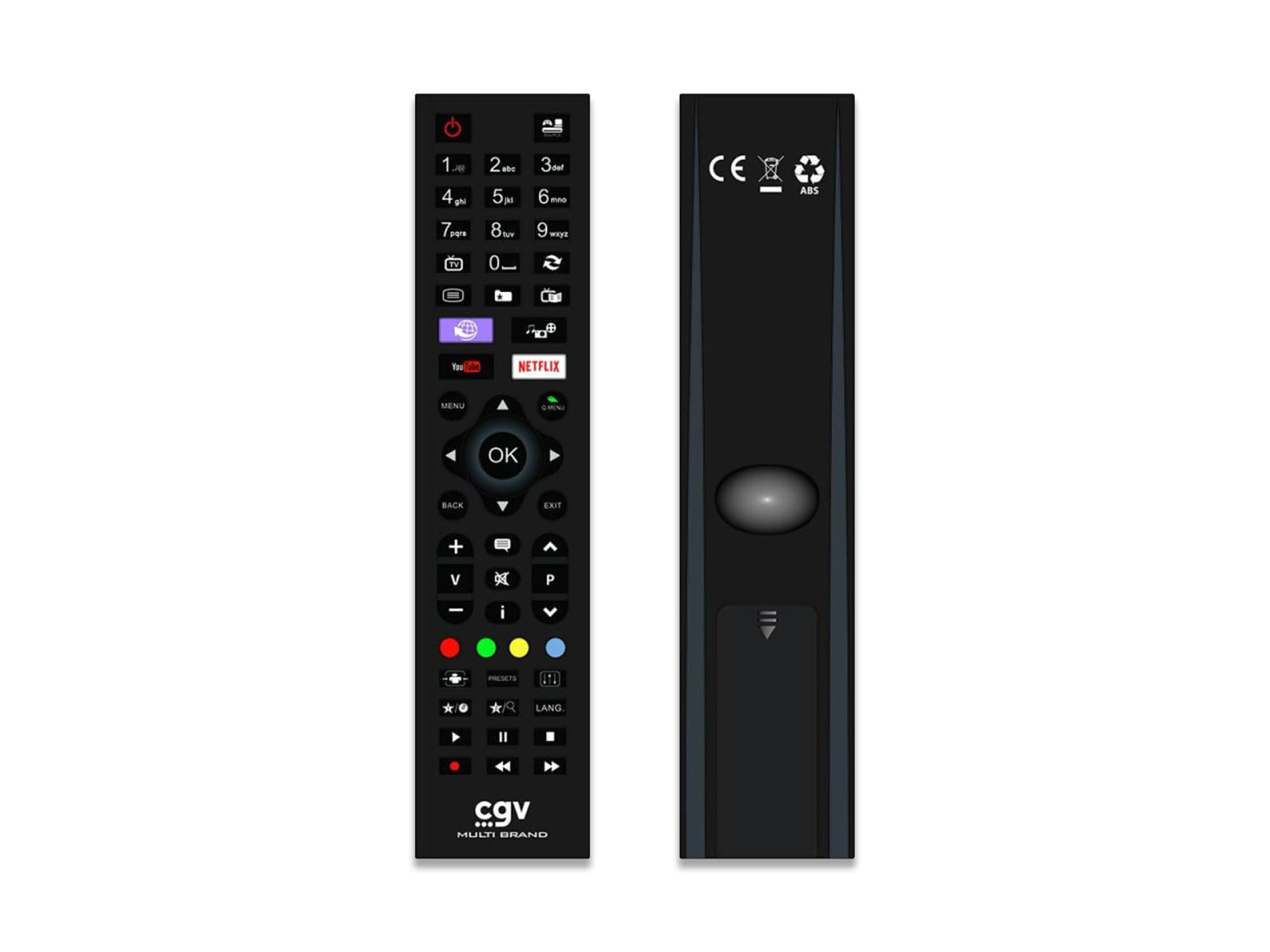 Fidelio MM Universal-Fernbedienung für Fernseher von AYA, Bluesky, First Line, Grandin, Hitachi, Proline, Qilive, Schaub-Lorenz, Schneider, Selecline, Techwood